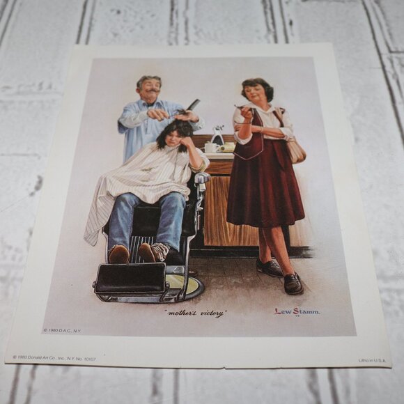 🖼️ Vintage Lew Stamm Art Print · “Mother’s Victory” · 1980 · 5x7" - Picture 1 of 5